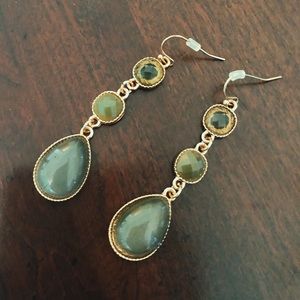Olive drop earrings